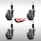 Service Caster 4'' SS Thermoplastic Rubber Wheel Swivel 1-1/4'' Expanding Stem Caster Set, 4PK SCC-SSEX20S414-TPRB-114-4 - alternate 4